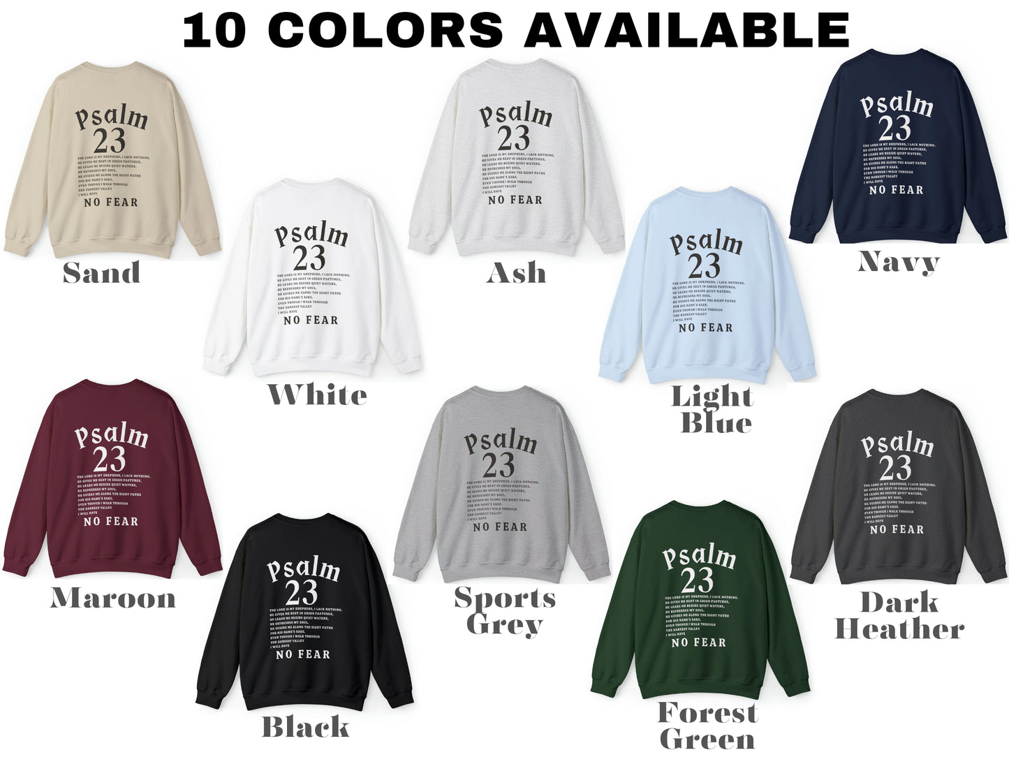 The Lord Is My Shepherd Sweatshirt - Psalm 23 Scripture Sweater
