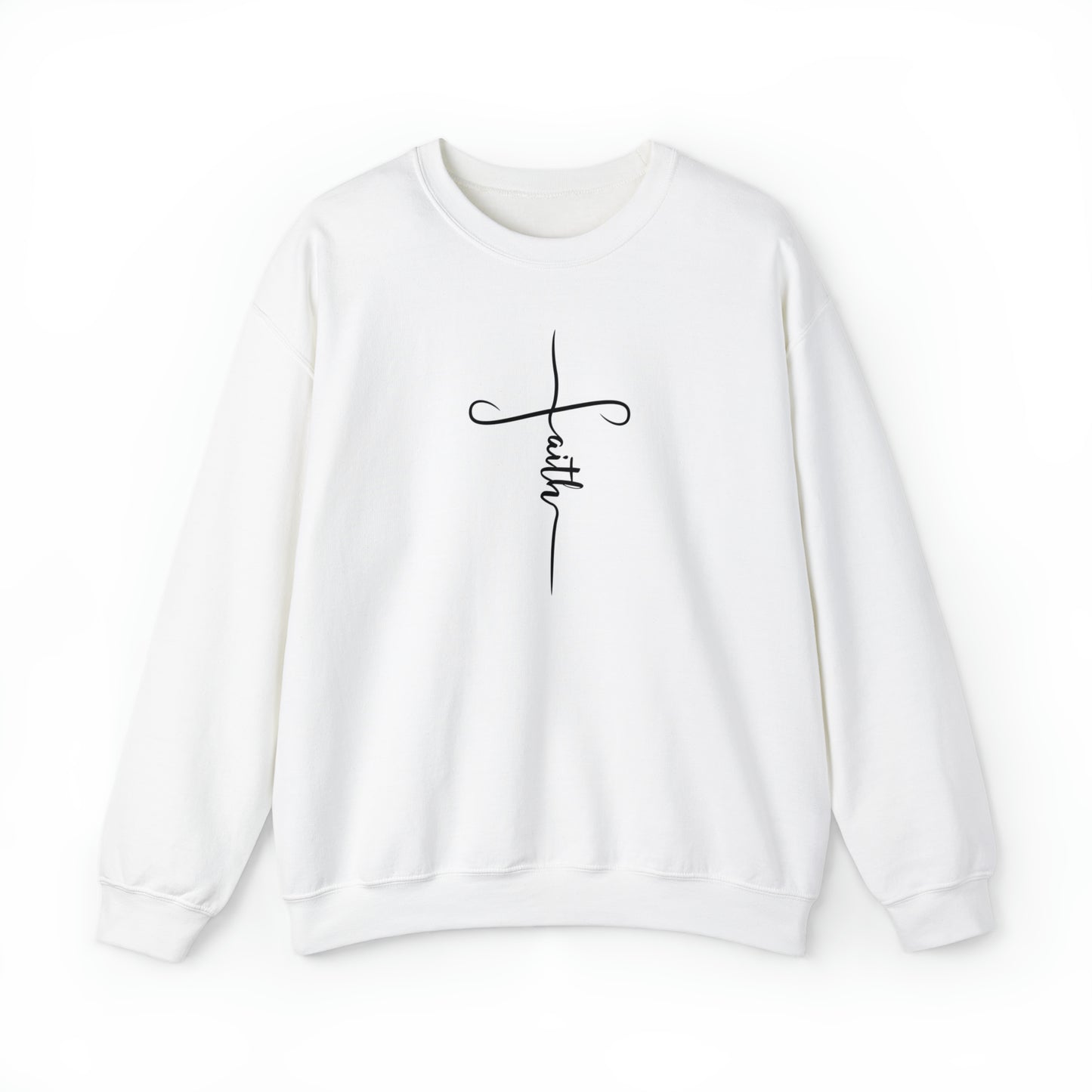 Christian Faith Sweatshirt - Crewneck Sweatshirt | Faith Cross Sweater