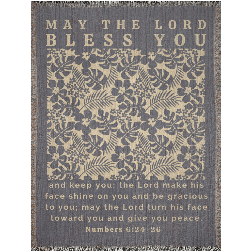 May The Lord Bless You Woven Blanket