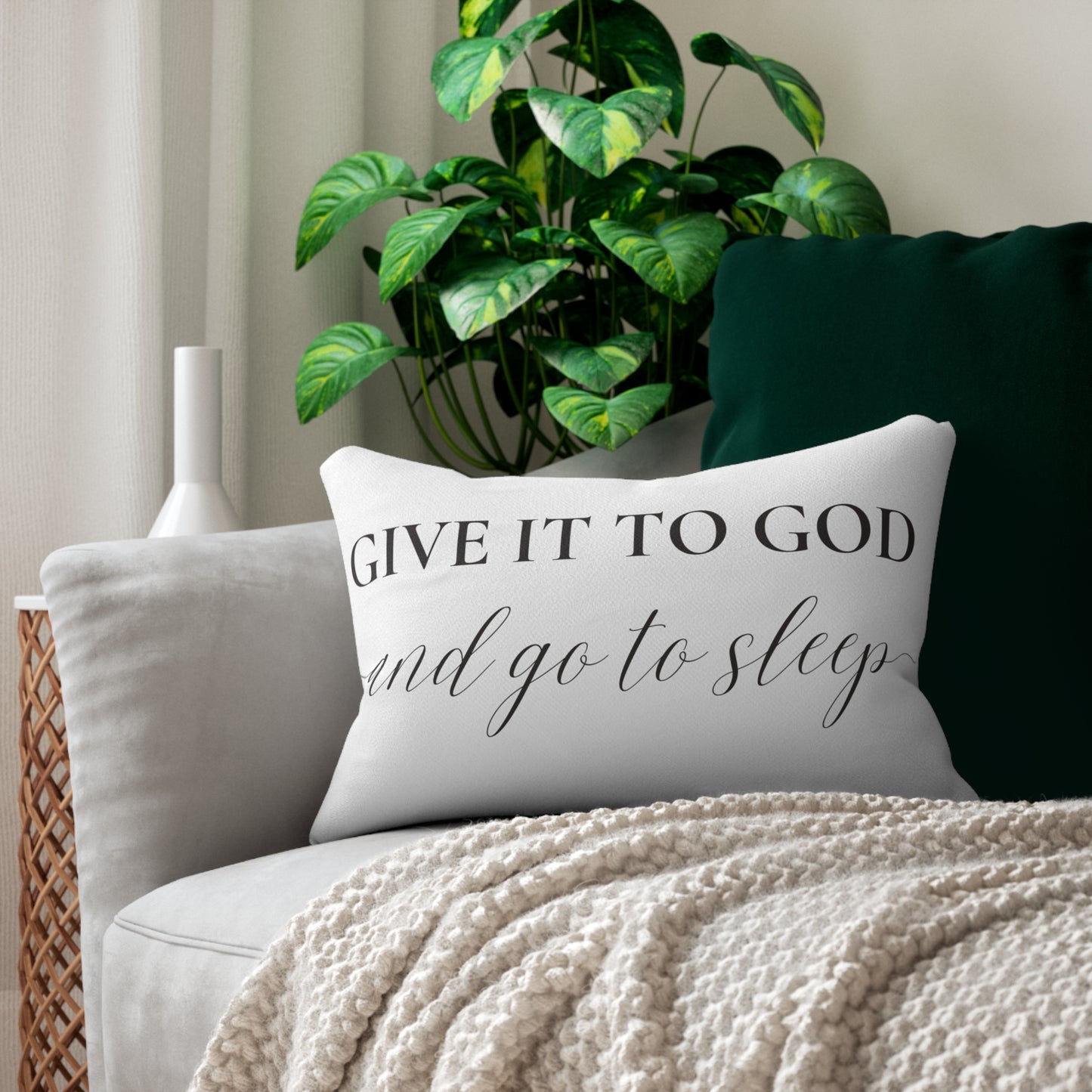 Give it to God and Go to Sleep Pillow | Pillow Cover and Stuffing Pillow