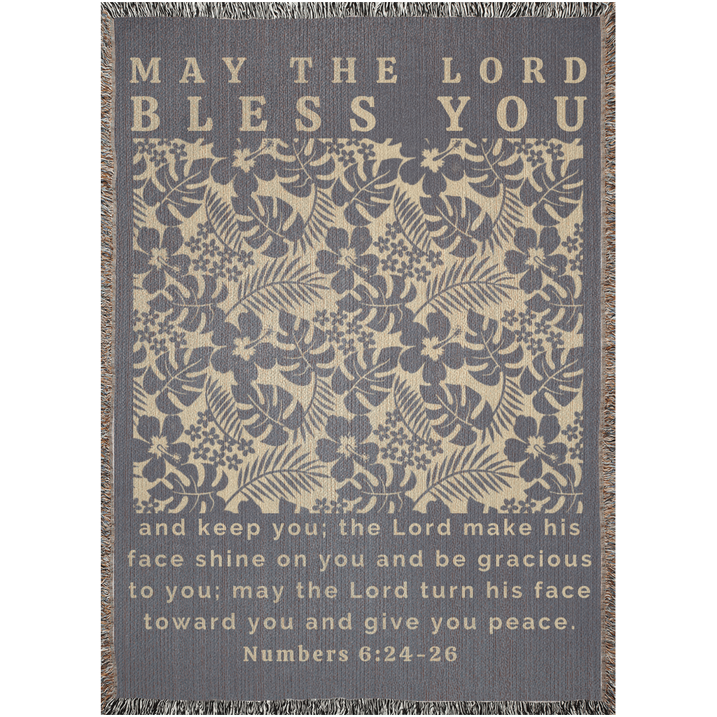 May The Lord Bless You Woven Blanket