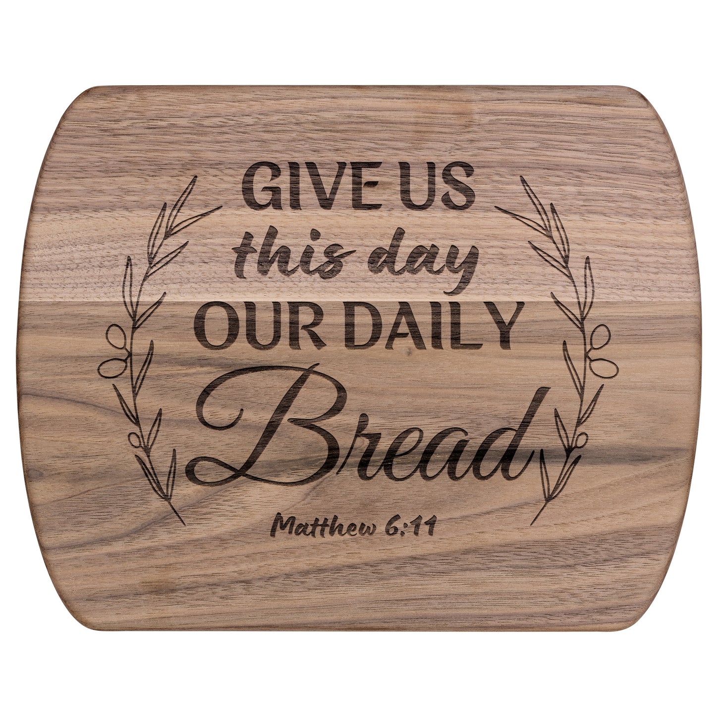 Wooden Cutting Board | Wood Chopping Board Engraved with Bible Verse Matthew 6