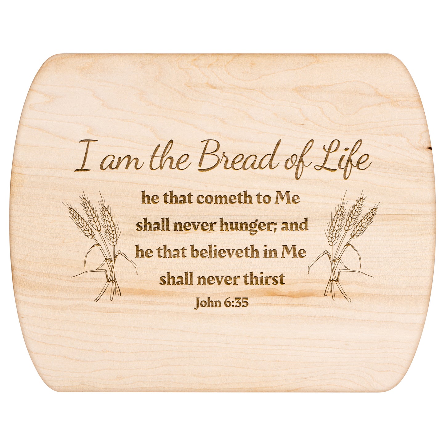 The Bread of Life Cutting Board - Maple / Walnut Wood Cutting Board