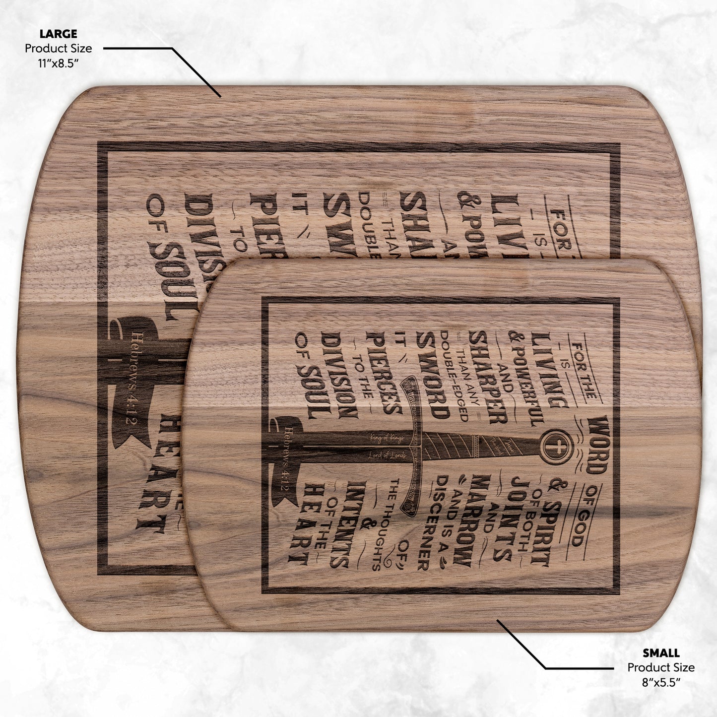 Oval Chopping board - Hebrews 4:12
