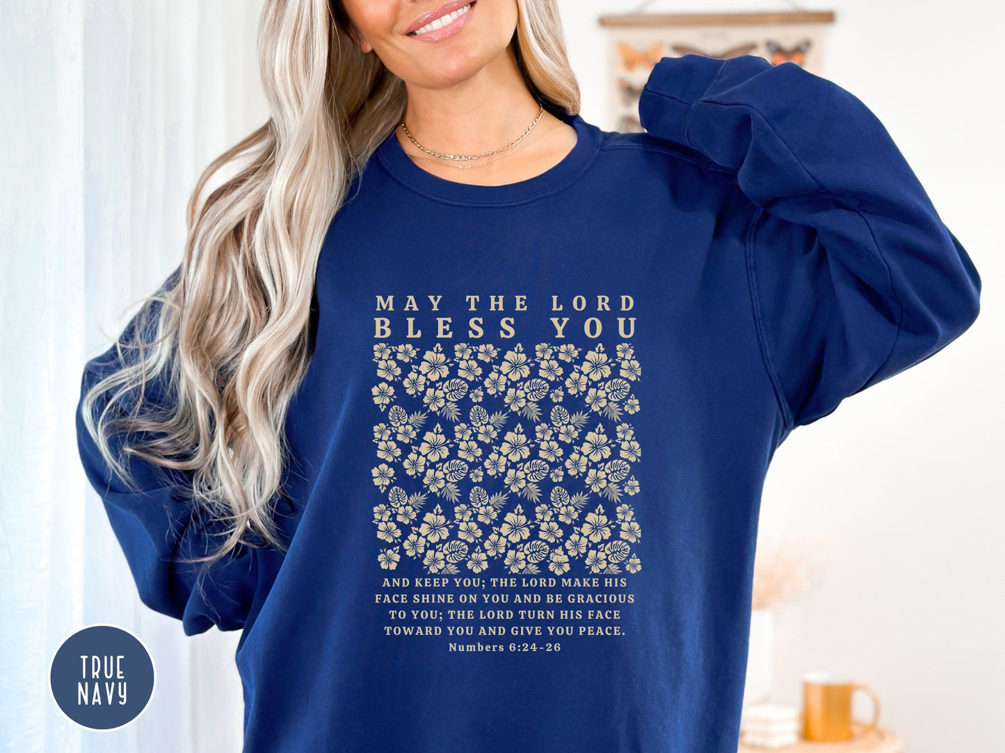 The Blessing - May The Lord Bless You Christian Sweatshirt | Comfort Colors Dyed Sweatshirt