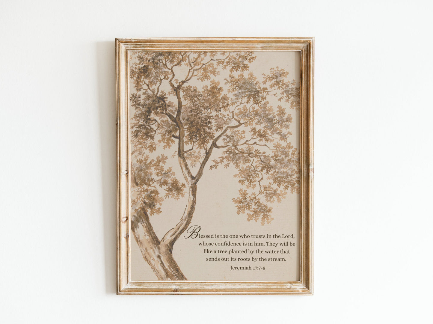 Blessed Is The One Who Trusts In The Lord - Jeremiah 17:7 Bible Verse Wall Art