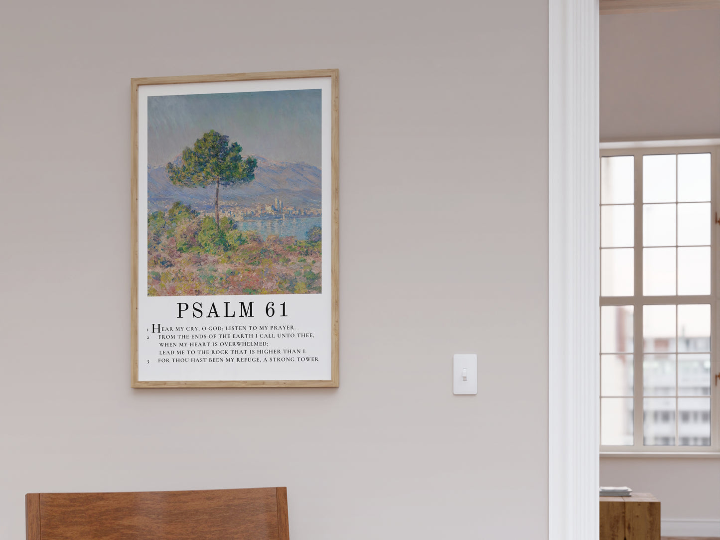 Lead Me to The Rock - Psalm 61 | Claude Monet Art with Psalm Scripture - Unframed Art Print