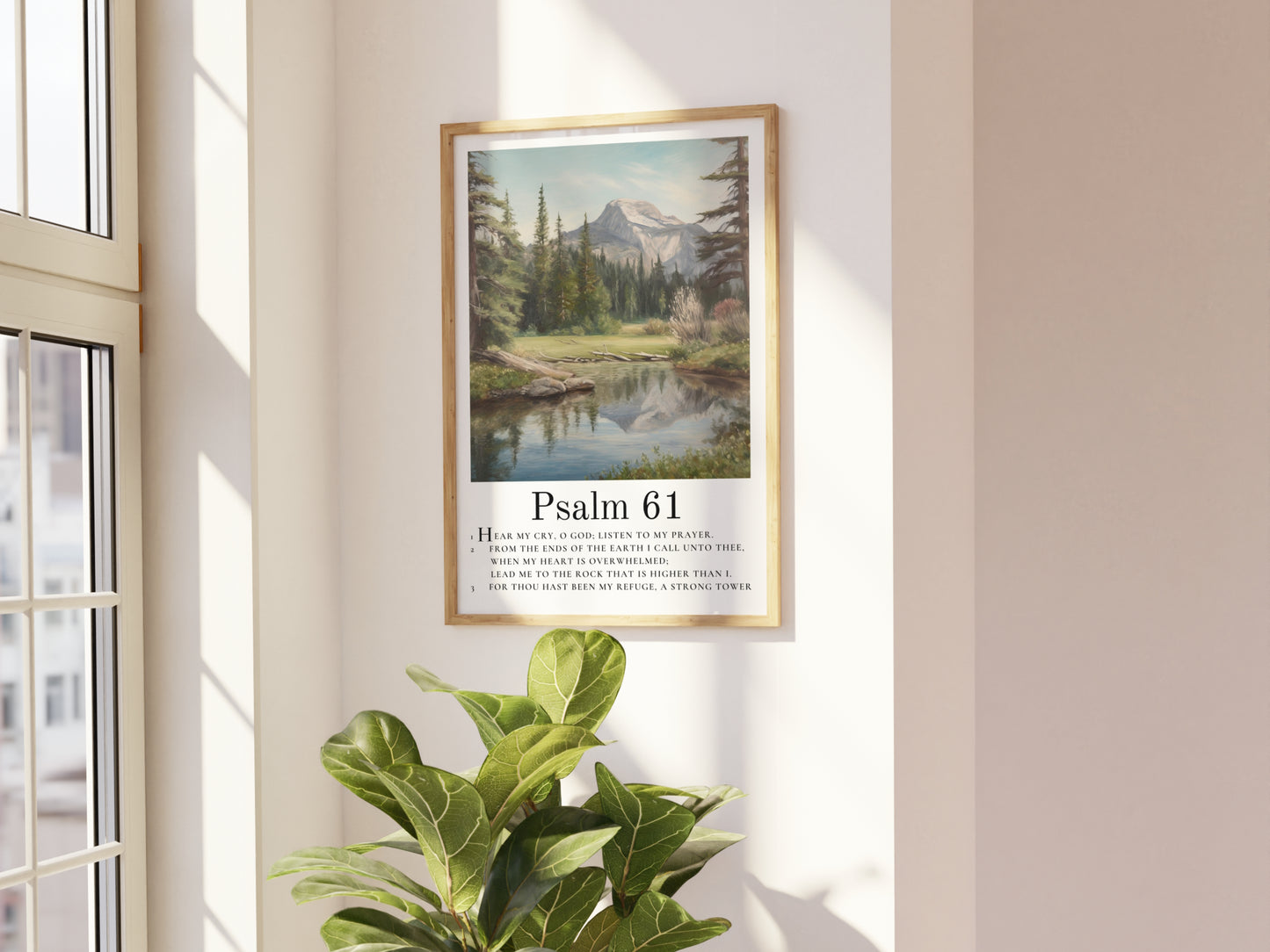 Lead Me to The Rock - Psalm 61 Scripture Wall Art - Unframed Print