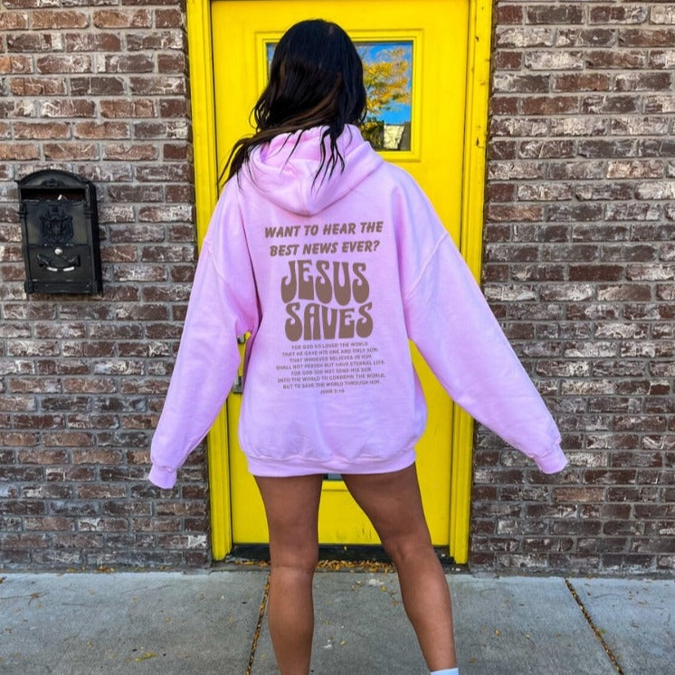 Jesus Saves Hoodie - Best News Ever John 3:16 Hoodie