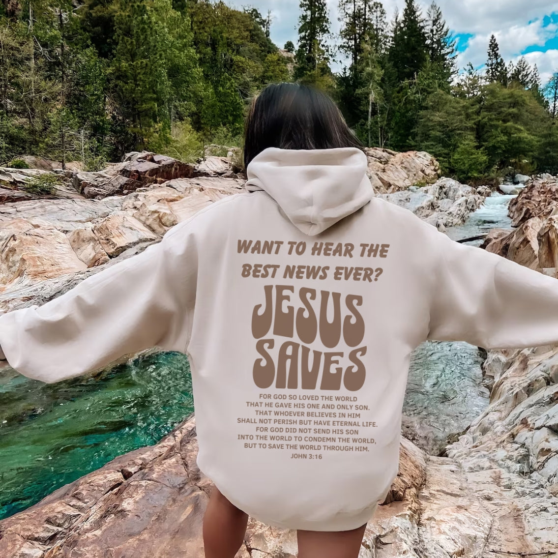 Jesus Saves Hoodie - Best News Ever John 3:16 Hoodie