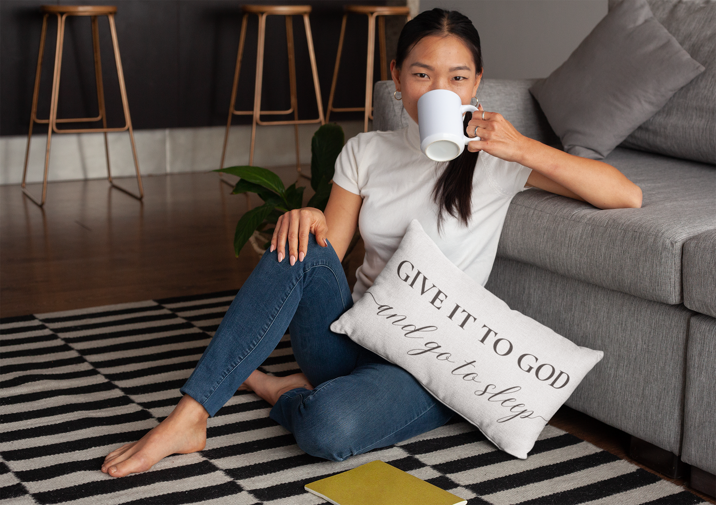 Give it to God and Go to Sleep Pillow | Pillow Cover and Stuffing Pillow