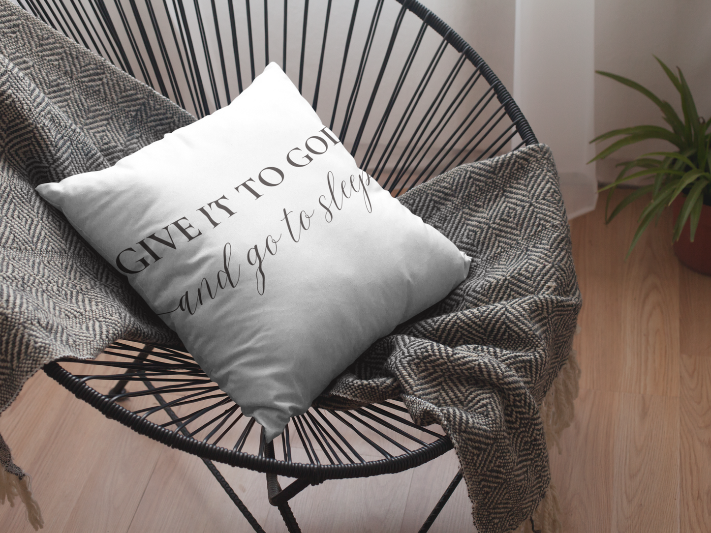 Give it to God and Go to Sleep Pillow | Christian Pillow Cover and Pillow