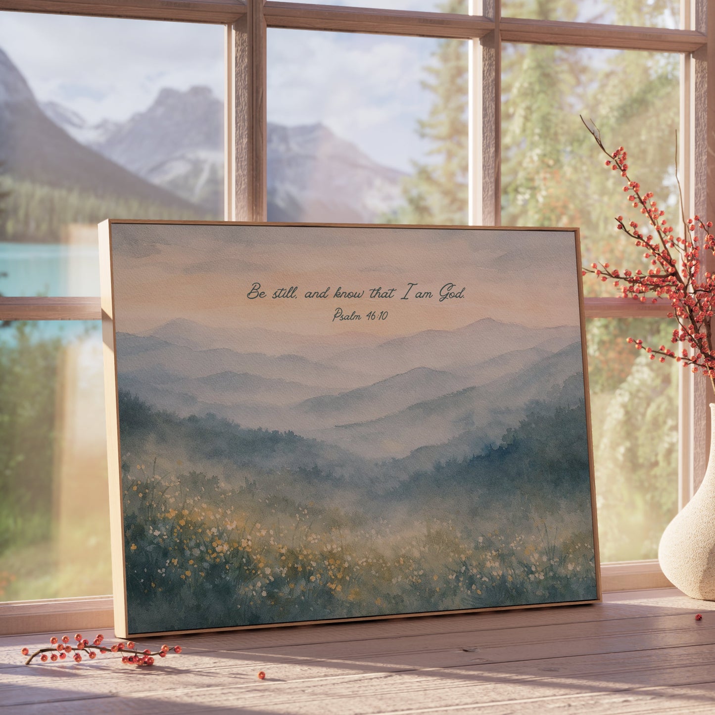 Smoky Mountains Painting Print | Appalachian Mountains Watercolor - Unframed Print