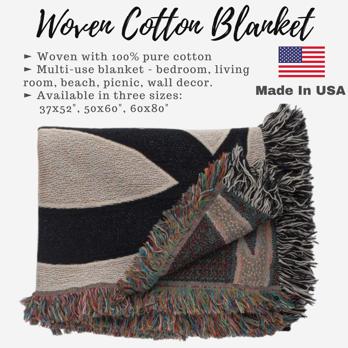 Woven Blanket - Bless The Lord O My Soul | Cotton Throw Blanket