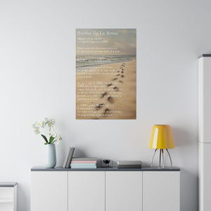 Huellas En La Arena - En Español | Spanish Version of Footprints In The Sand | Canvas Gallery Wrap