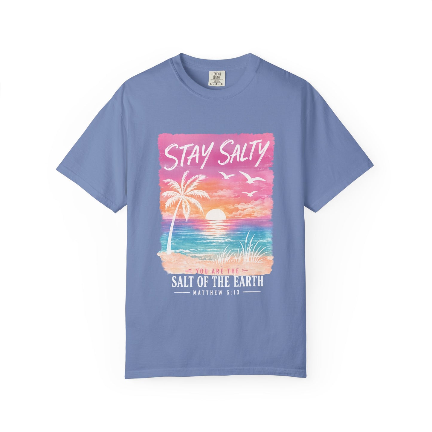 Stay Salty Bible Verse Beach T-Shirt — "You Are the Salt of the Earth" (Matthew 5:13)