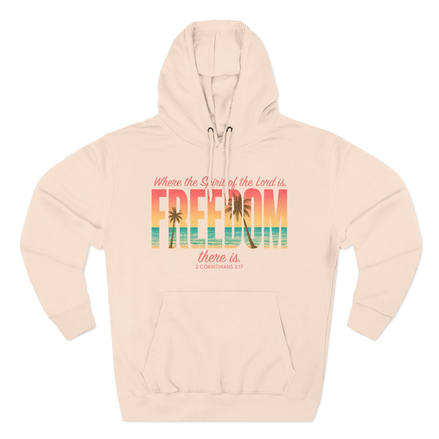 Freedom Hoodie — "The Spirit of the Lord" Faith Surf Beach Hoodie