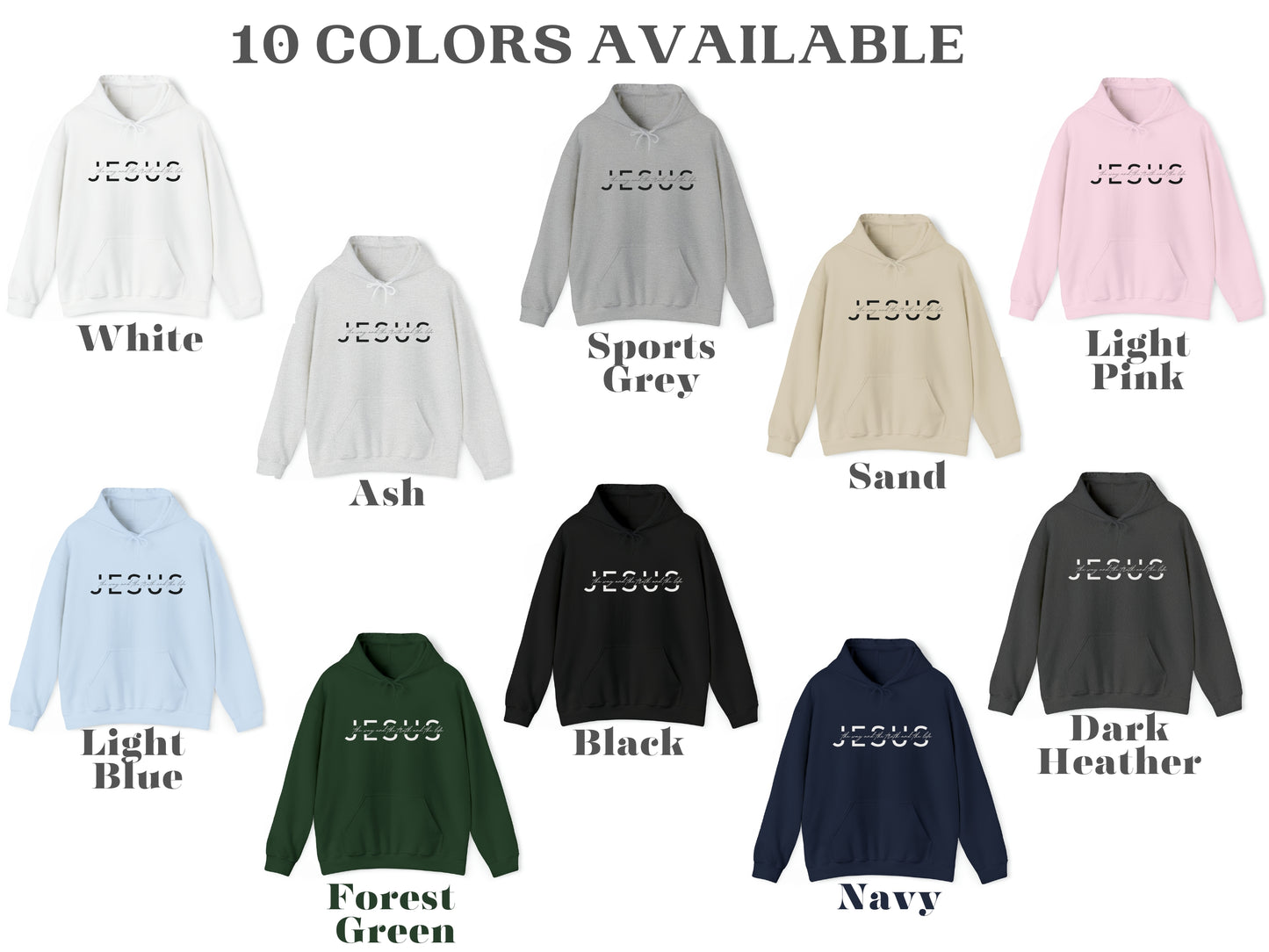 Jesus Hooded Sweatshirt - The Way, The Truth and The Life Christian Hoodie