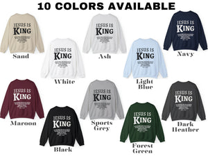 Jesus Is King Sweater | Scripture Sweatshirt