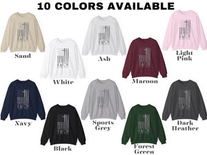 American Flag Sweatshirt - Faith Over Fear Sweater | Patriotic Sweatshirt, USA Flag Sweater