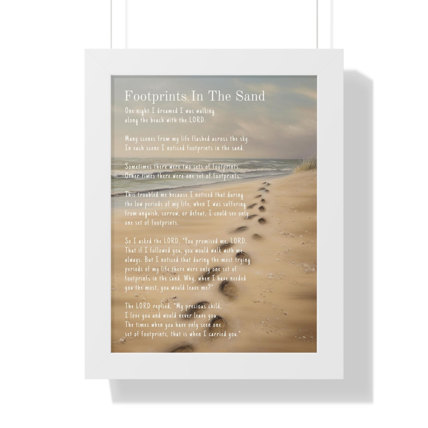 Framed Wall Art - Footprints In The Sand