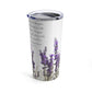 Christian Tumbler 20oz | Lavender Flower Tumbler With Two Powerful Bible Verse - The Word of God Endures Forever