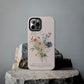 Flower Phone Case with Bible Verse Isaiah 40:8, Bible Verse Phone Case