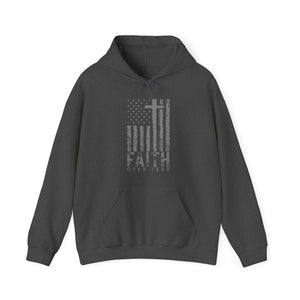USA Flag Patriotic American Hooded Sweatshirt | Faith Over Fear Prayer Pullover Hoodie