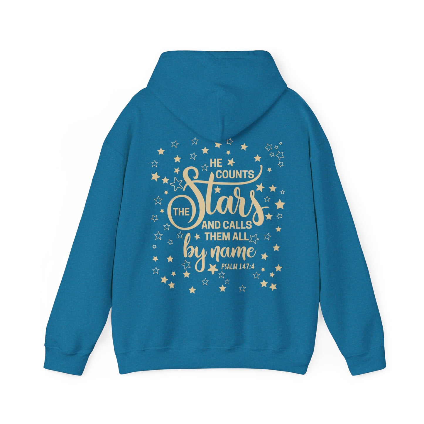 Psalm 147:4 - He Counts The Stars | Bible Verse Hoodie