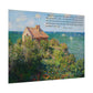 Build Your House on the Rock - Matthew 7:24 | Vintage Monet Art with Bible Verse - Unframed Art