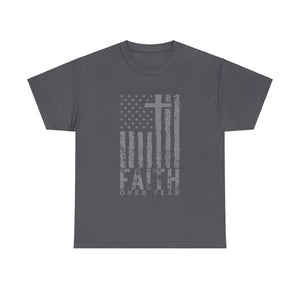 American Flag T-Shirt - Faith Over Fear Shirt | Patriotic Shirt, USA Flag Shirt