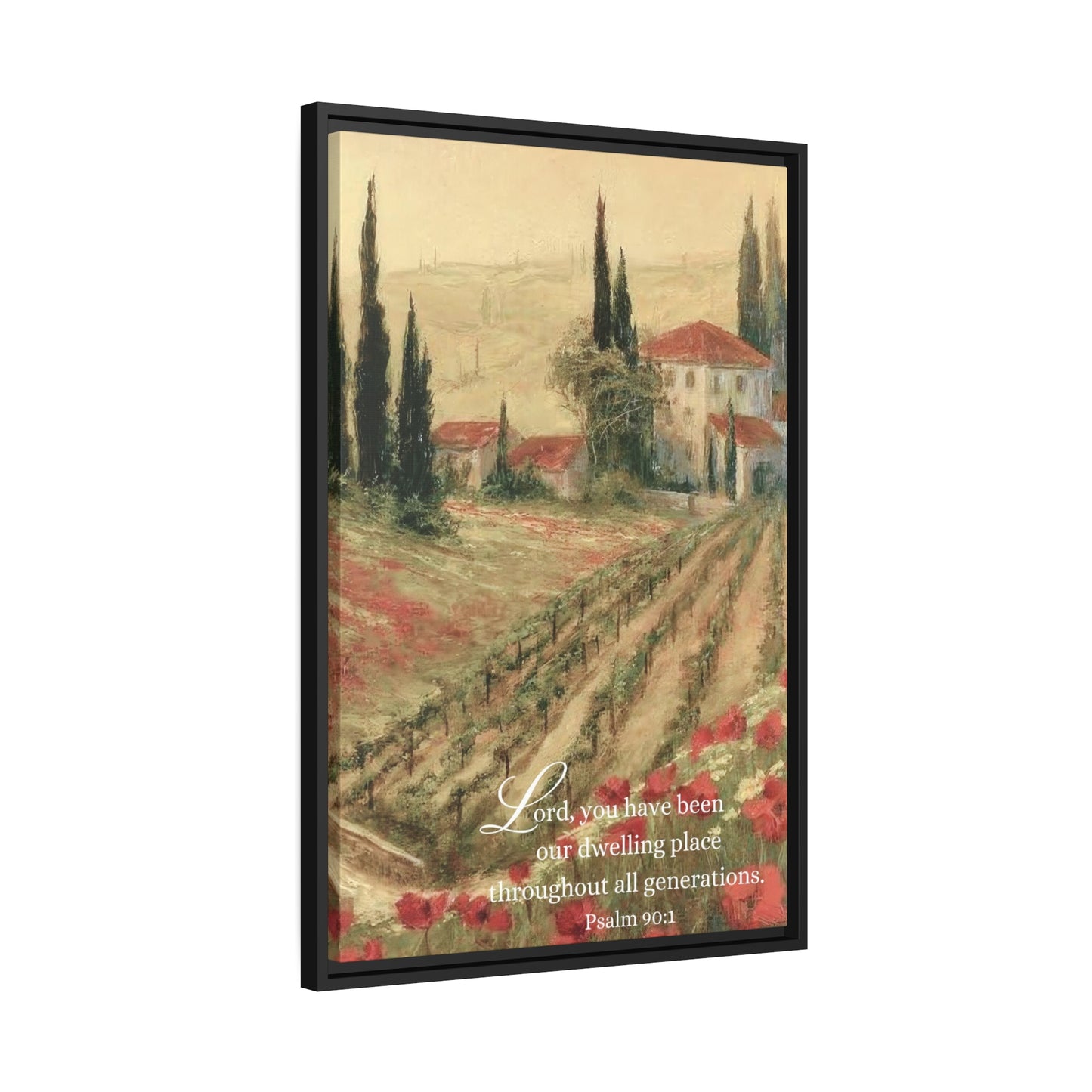 Psalm Scripture Canvas with Frame - Psalm 90 Lord | Tuscany Painting Print on Canvas