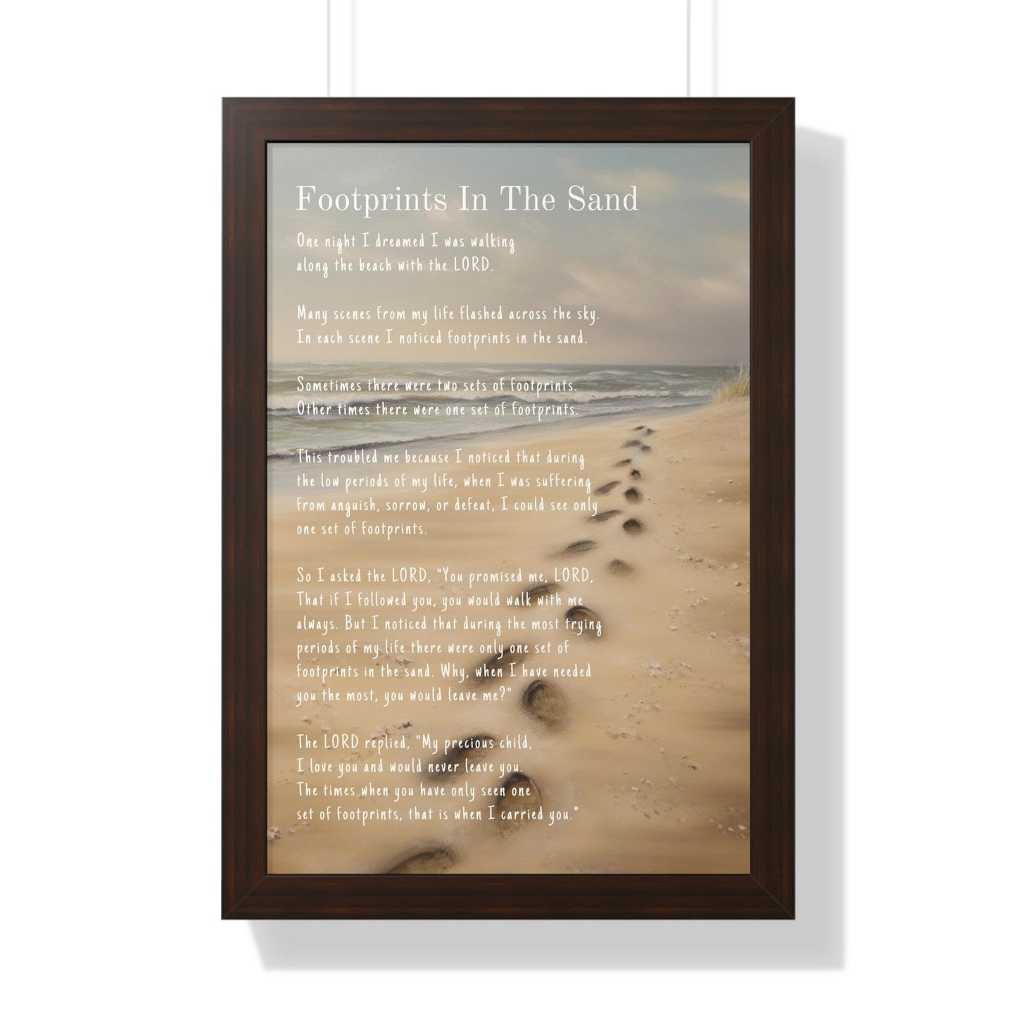 Framed Wall Art - Footprints In The Sand