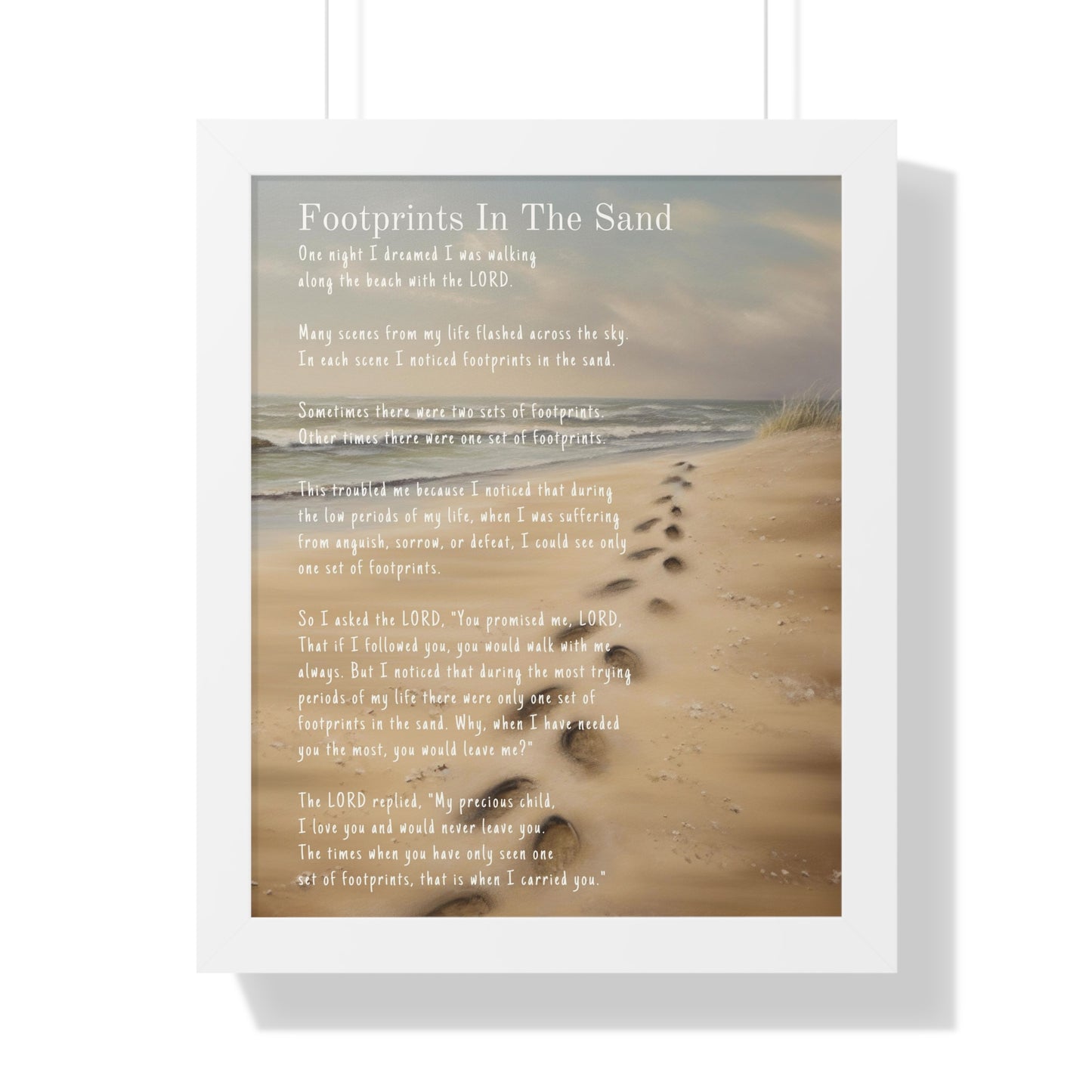 Framed Wall Art - Footprints In The Sand