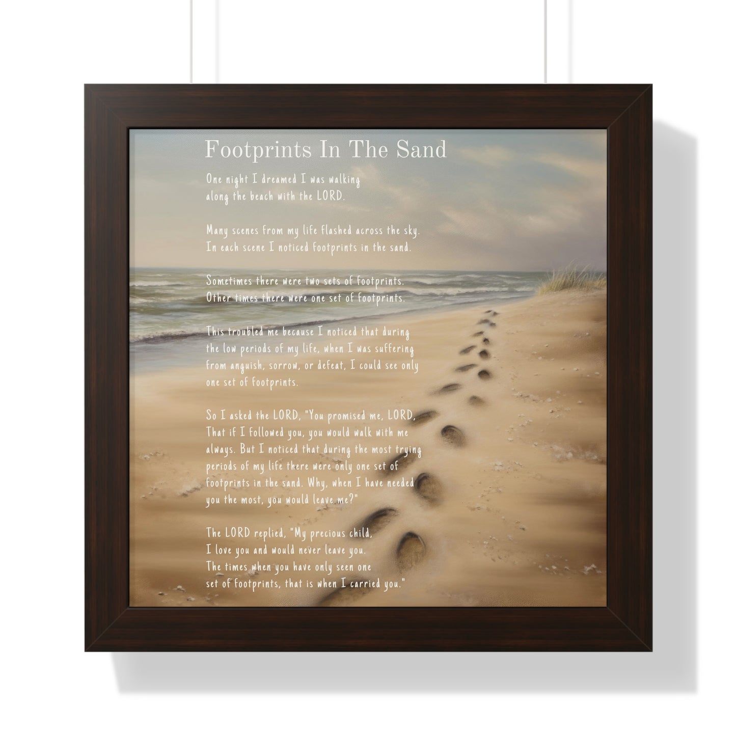 Framed Wall Art - Footprints In The Sand