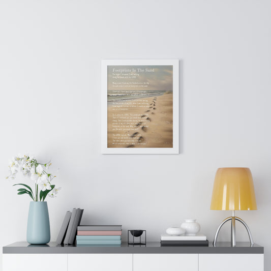 Framed Wall Art - Footprints In The Sand