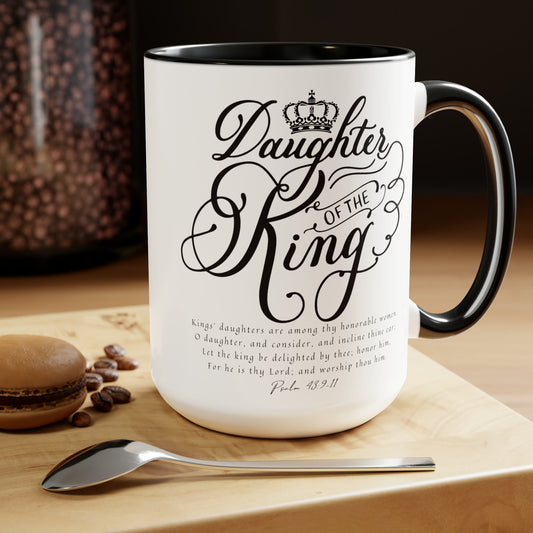 Daughter of the King Christian Coffee Mug | Bible Verse Coffee Mug