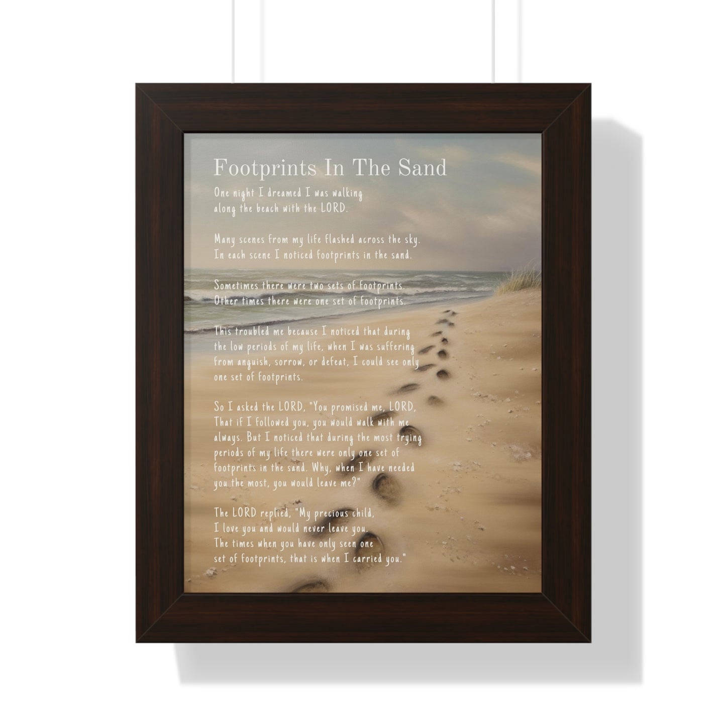 Framed Wall Art - Footprints In The Sand