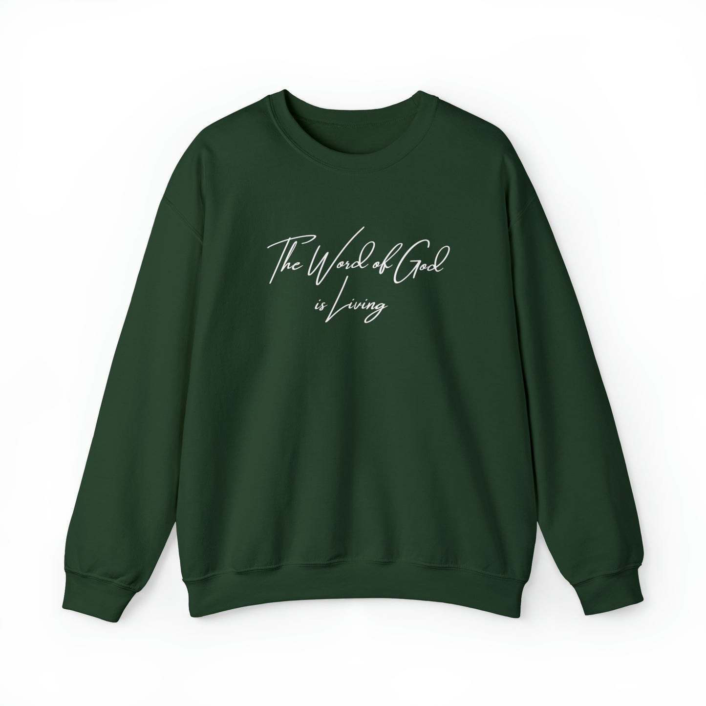 The Word of God is Living Sweatshirt - Hebrews 4:12 | Crewneck Sweatshirt - Bible Verse Sweatshirt