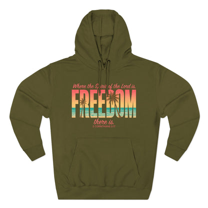 Freedom Hoodie — "The Spirit of the Lord" Faith Surf Beach Hoodie