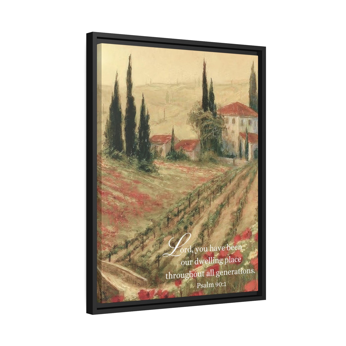 Psalm Scripture Canvas with Frame - Psalm 90 Lord | Tuscany Painting Print on Canvas