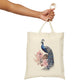 Canvas Tote Bag with Peacock