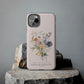 Flower Phone Case with Bible Verse Isaiah 40:8, Bible Verse Phone Case