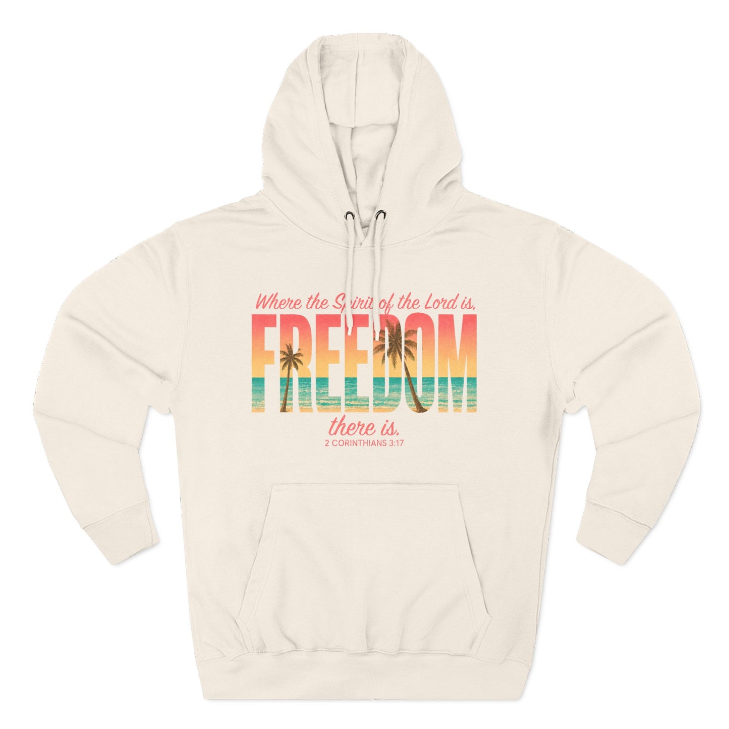 Freedom Hoodie — "The Spirit of the Lord" Faith Surf Beach Hoodie