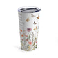Christian Bible Verse Tumbler 20oz - Colossians 3:12 | Wildflowers & Butterfly Flower Garden