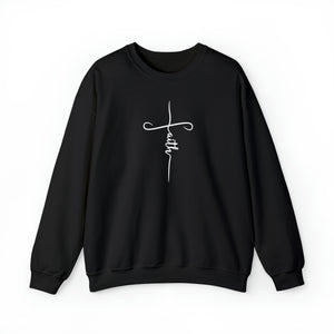 Christian Faith Sweatshirt - Crewneck Sweatshirt | Faith Cross Sweater