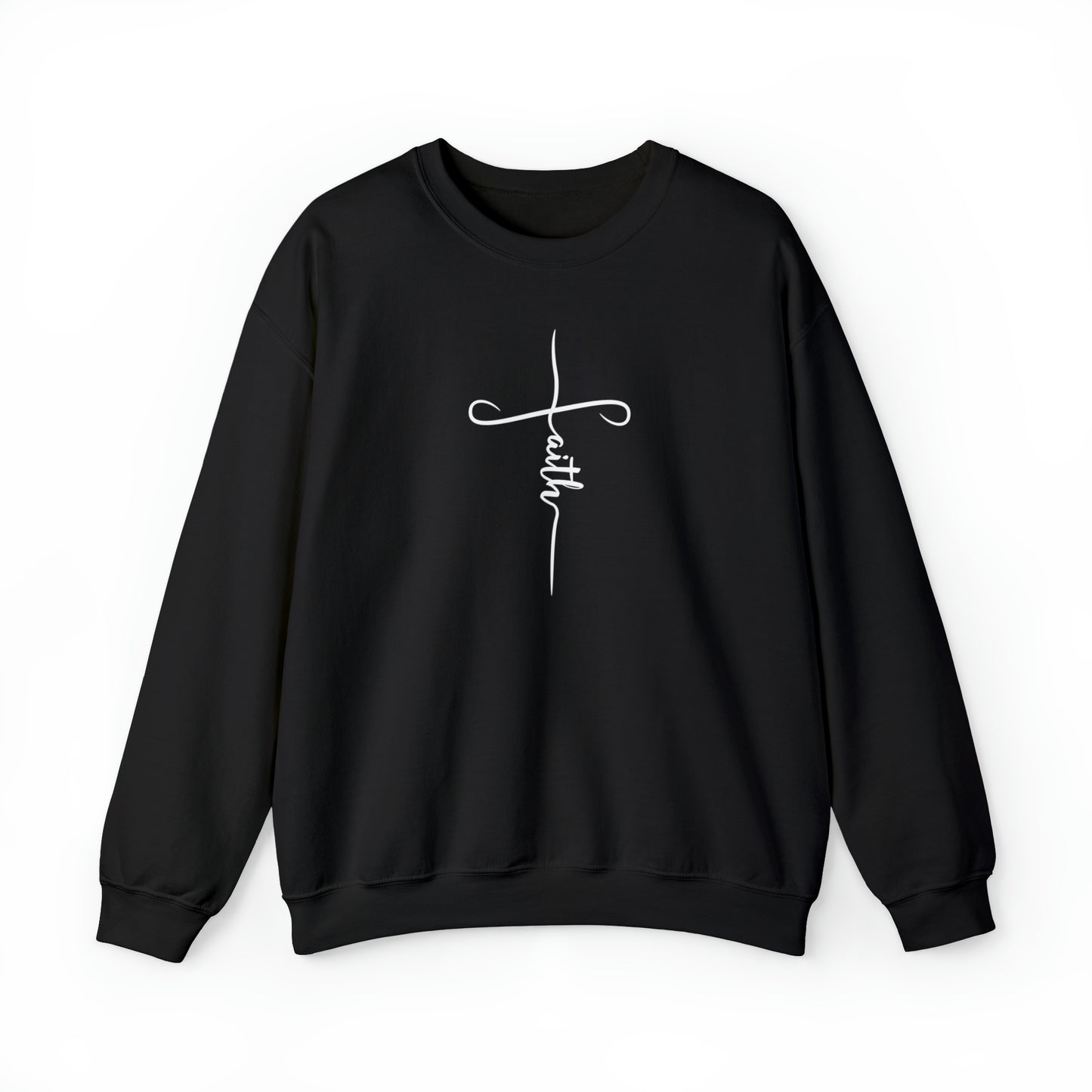 Christian Faith Sweatshirt - Crewneck Sweatshirt | Faith Cross Sweater