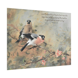 Look At The Birds Of The Air - Matthew 6:26, Vintage Bird Painting - Unframed Art