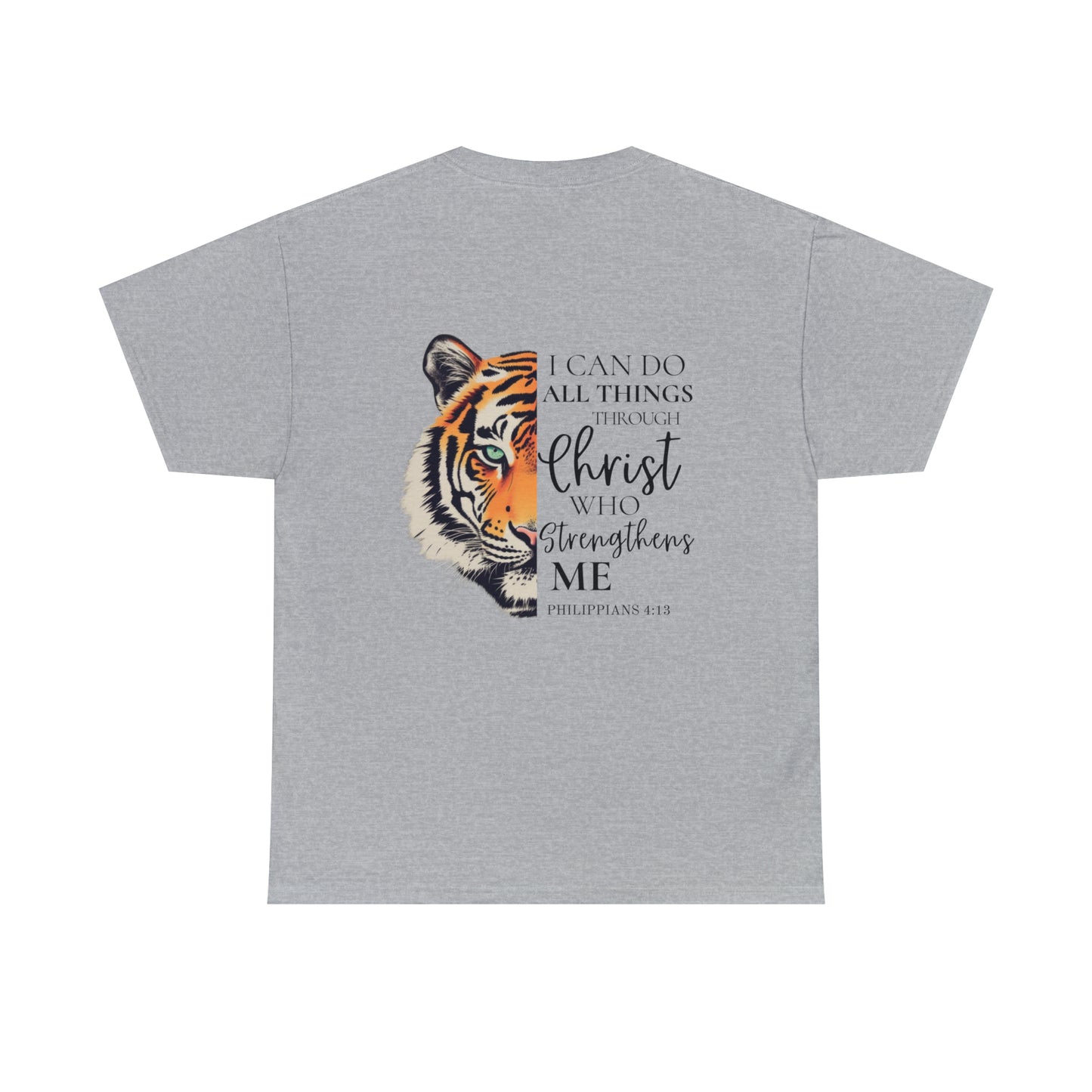 I Can Do All Things Through Christ - Philippians 4:13 | Christian T-Shirt, Eye of the Tiger Christian Shirt, Bible Verse Tee