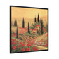 Psalm Scripture Canvas with Black Frame - Psalm 90:2 | Bible Verse with Tuscany Painting Print on Canvas